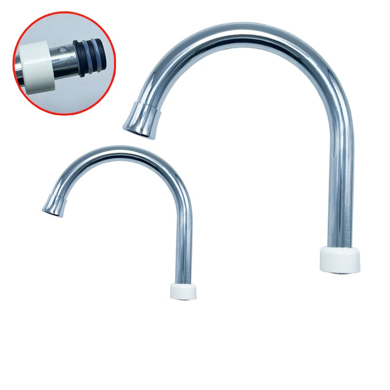 适用志高TCL海尔即热式电热水龙头配件厨房出水管不锈钢弯管22管