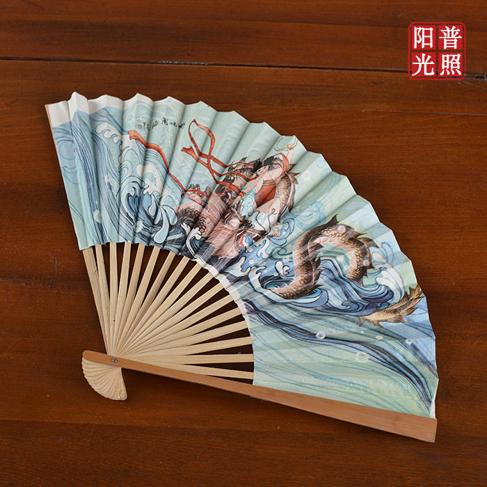 80年代 90年代 怀旧 老式扇子 道具收藏 折叠扇 库存 旅行扇 木式