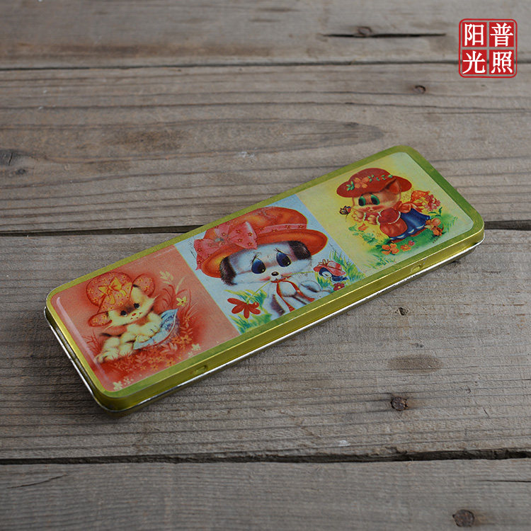 80年代 收藏怀旧 铅笔盒 铁皮铅笔盒 动画图案