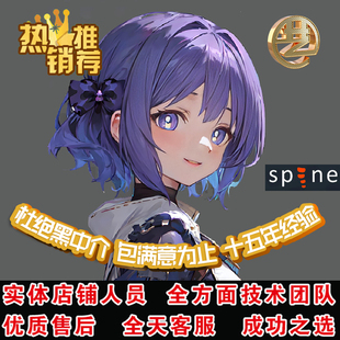 spine人物角色游戏动作特效骨骼绑定待机攻击跑动动画2D制作代做