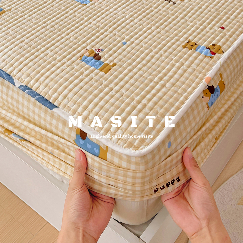 A类母婴级俏皮狗全棉床笠1.35m