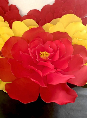 丝网花成品牡丹花橱窗美陈道具花