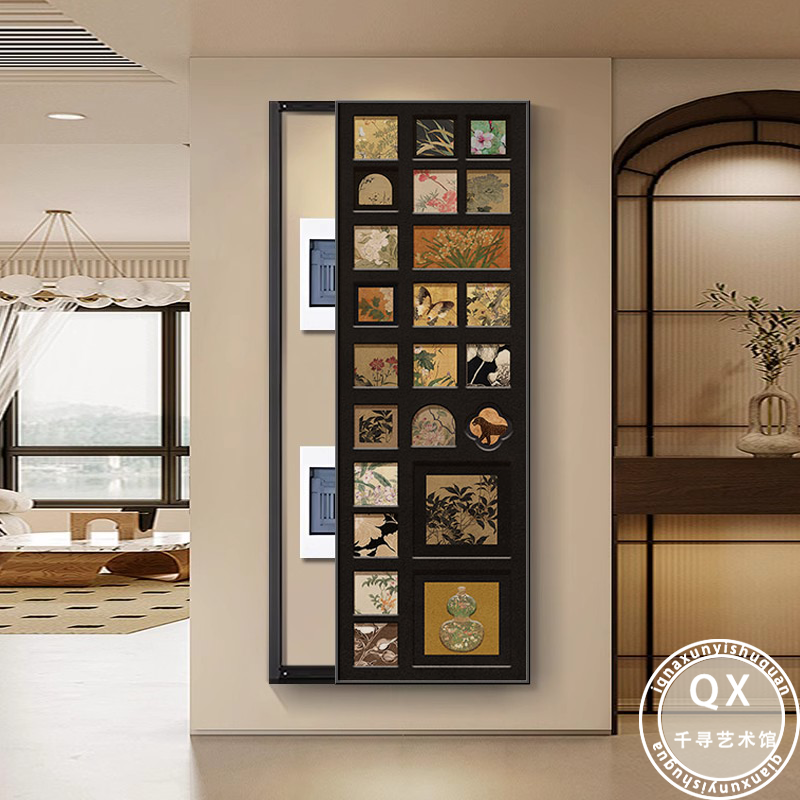 中古风大尺寸电表箱装饰画配电箱遮挡挂画2025新款消防栓遮挡壁画