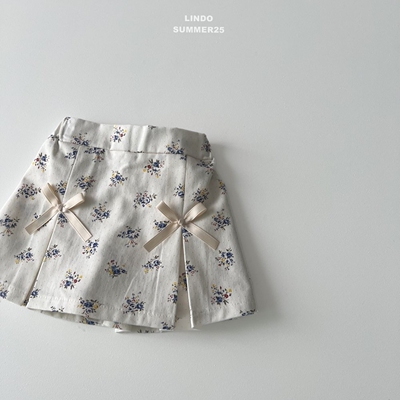 女童夏季碎花百褶半裙短裙裤