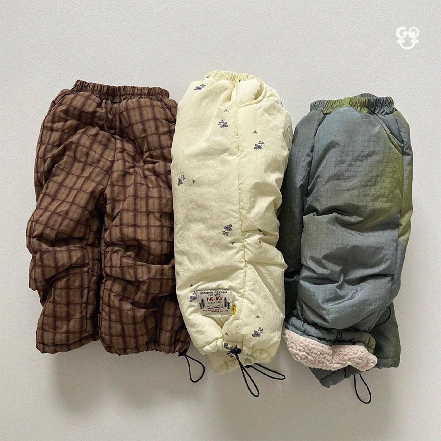 现货GOU韩国童装加厚加绒棉裤