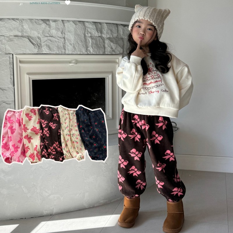 宝宝毛绒长裤子冬季女童韩国童装休闲碎花网红蝴蝶结儿童灯笼裤,童装/婴儿装/亲子装,裤子,淘宝优惠券,粉丝福利购,淘宝优惠卷