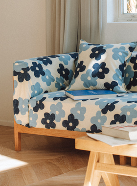 CastleGarden加厚肌理印花新疆棉万能盖巾沙发盖 4SIZE津和野花韵