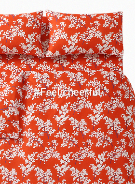 CASTLE GARDEN新疆竹节棉床品套件枕套被套床单床笠单装 喜上眉梢