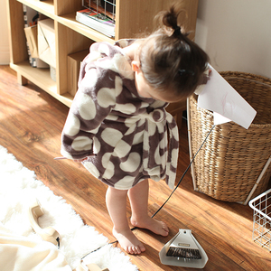 Castle Garden亲肌超柔舒爽绒亲子装宝宝家居袍*睡袍 米菓子 2色