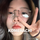 米八无框眼镜超轻方框大脸显小KOMEHACHI眼镜素颜眼镜个性 纯欲
