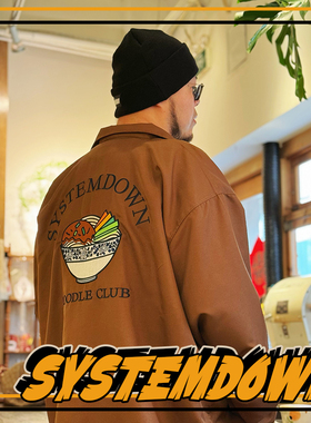 SSTD NoodleClub面条俱乐部春秋教练夹克男士潮流印花日系外套