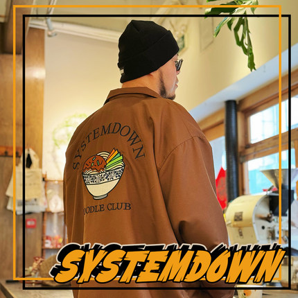 SSTD NoodleClub面条俱乐部春秋教练夹克男士潮流印花日系外套