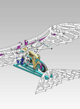鸟类飞行3D模型图纸 setp通用文件 prt UG文档
