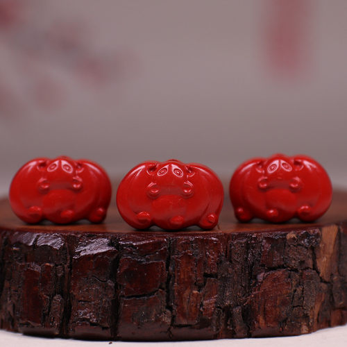 高含量朱砂吊坠挂件散珠