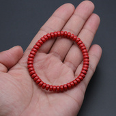 96%高含量天然原矿真朱砂直切算盘珠手链手串女款 本命年民族风