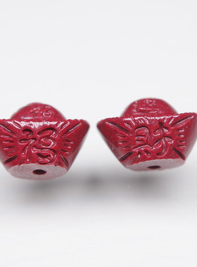 天然紫金砂朱砂小元宝配件