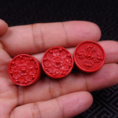 97%高含量天然原矿朱砂莲花十字金刚杵吊坠挂件散珠真朱砂男女款