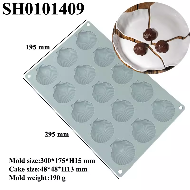 硅胶15连小号贝壳模具