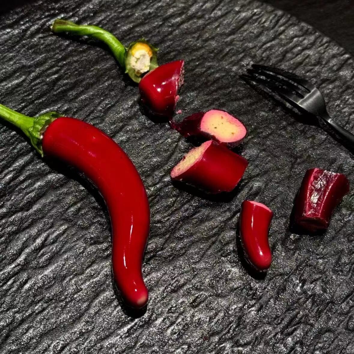 分子料理法餐辣椒造型慕斯模具鹅肝创意硅胶烘焙模具冷菜位上