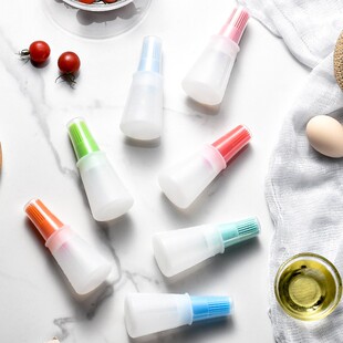 油刷带瓶一体家用硅胶耐高温食品级厨房烘焙油壶烧烤小刷子不掉毛