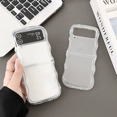 适用三星折叠屏zflip6手机壳四代透明气囊防摔GalaxyFlip4软套