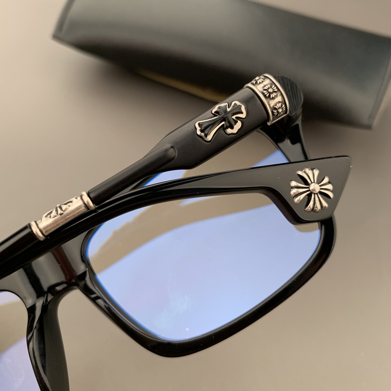 Sword crosin eye frame silver details retro heavy myopia flat light men's and women's plain face personalized glasses frame