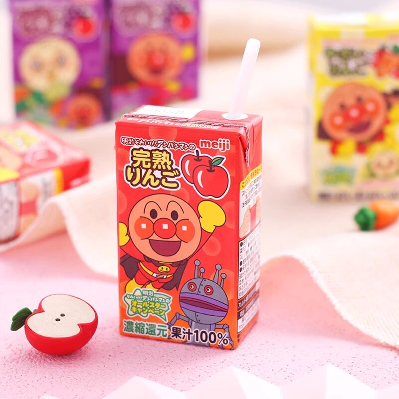 日本进口Meiji明治面包超人苹果汁混合蔬果果汁饮料宝宝营养饮品