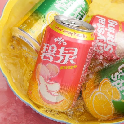 港版进口碧泉蜜桃柠檬茶风味饮料港式果味茶夏日解渴汽水网红饮品