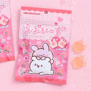 日本进口早川loveez啦卟易子桃子味软糖可爱糖果联名糖果网红零食