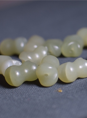 天然新疆和田玉碧玉烟烟紫玉玉坠