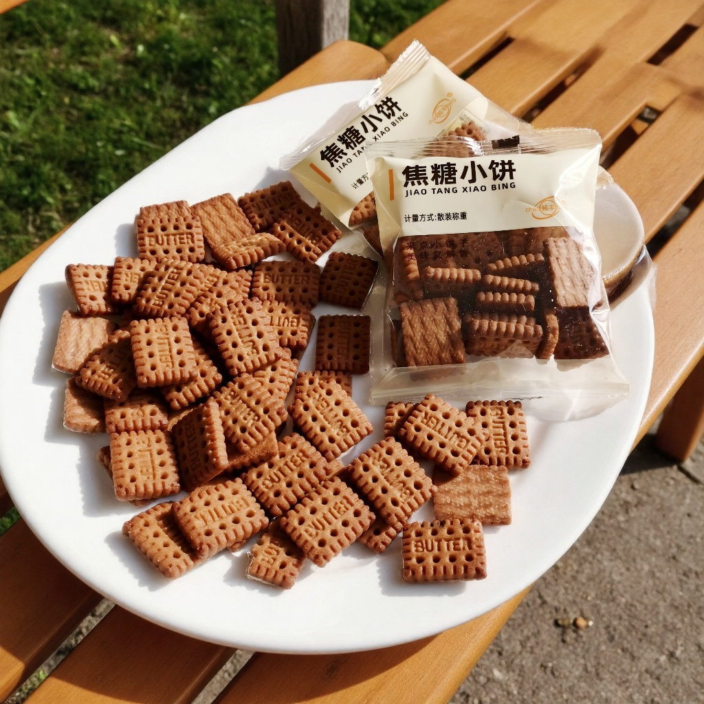 焦糖小饼酥性饼干1-3斤黑糖味独立小包装下午茶点前台招待零食