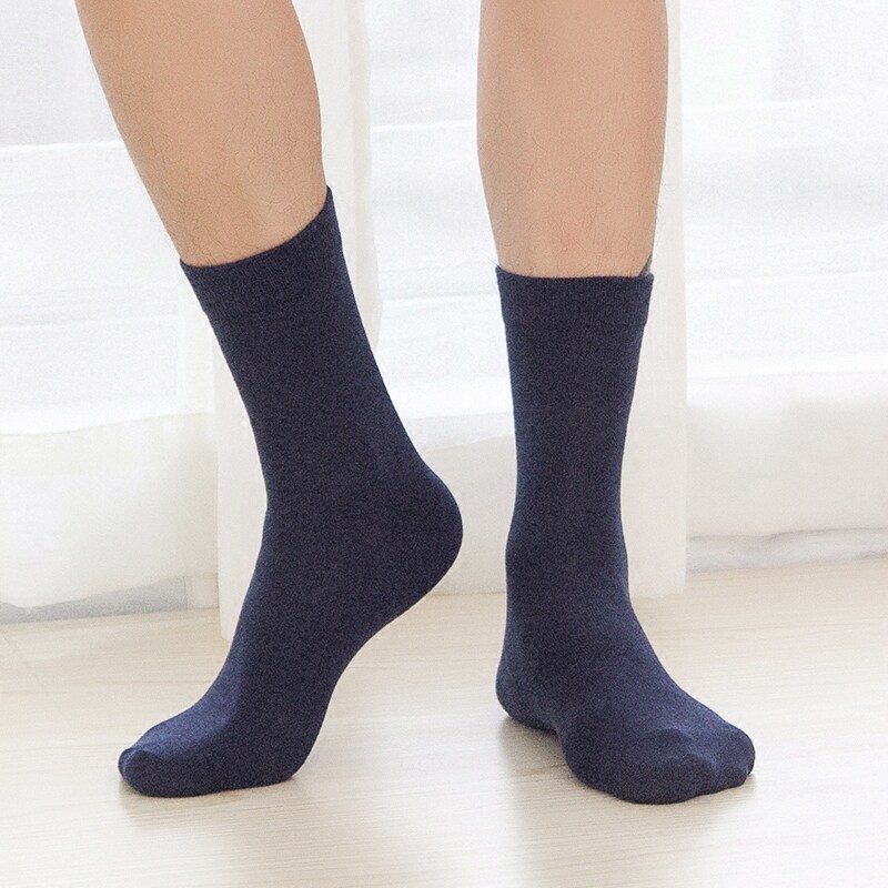 长袜子男士中筒黑色白色棉袜春秋夏季薄款长筒休闲商务袜纯色男袜