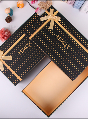 31x18x7cm黑色围巾盒 丝巾盒 文胸盒 内衣盒 纸盒 礼品收纳包装盒