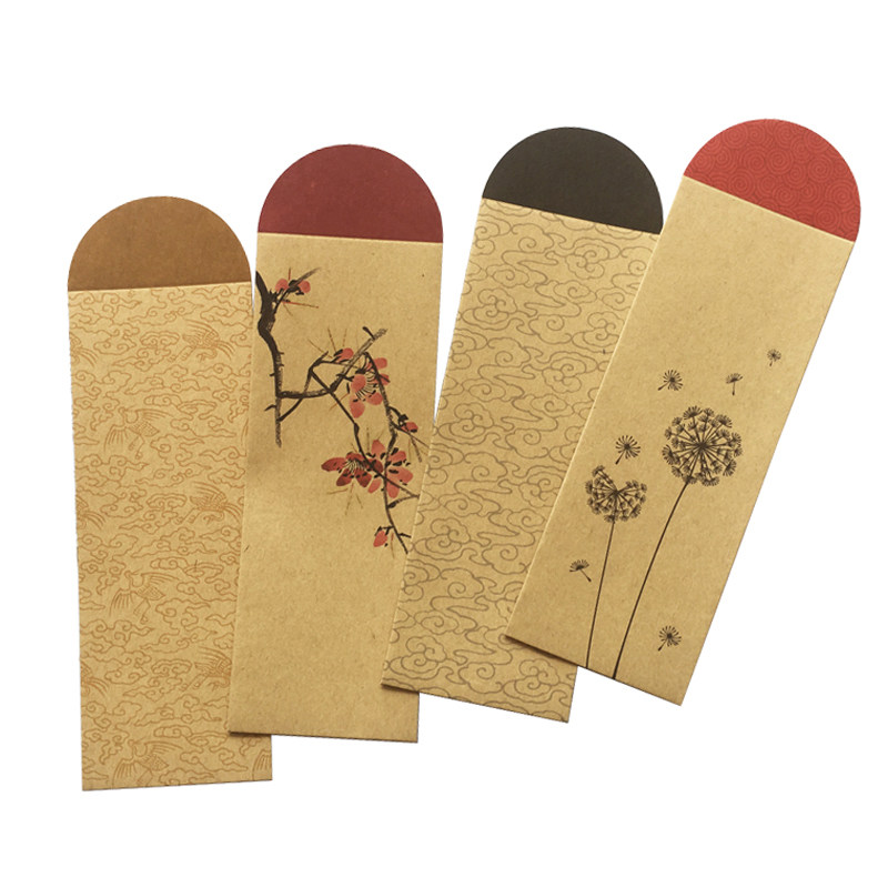 批发牛皮纸复古书签封套包装书签袋子赠送学生礼物小清新可爱定制