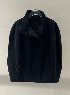 店艾诺丝2025冬季新款时尚百搭宽松显瘦斗篷毛呢马甲外套AR154003