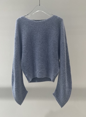 店艾诺丝2025秋季新款时尚百搭宽松显瘦圆领针织衫女上衣AR804005