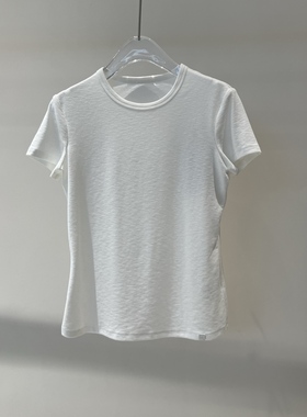 店艾诺丝2026春季新款百搭修身打底休闲风圆领短袖T恤女BR611110