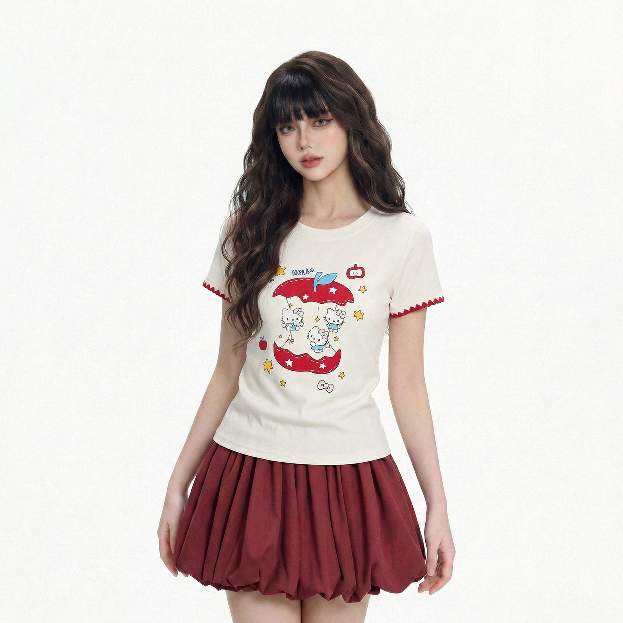 CTB啤酒队长短袖T恤女2026夏季新款韩系甜美风修身显瘦上衣潮