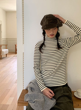 peri sea 黑白条纹 和 灰底藏青条纹 打底针织衫