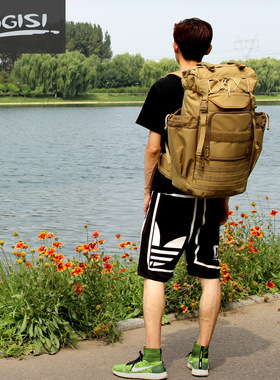 ROGISI陆杰士户外野营登山包55L男女防水双肩旅行应急背包 BN-018