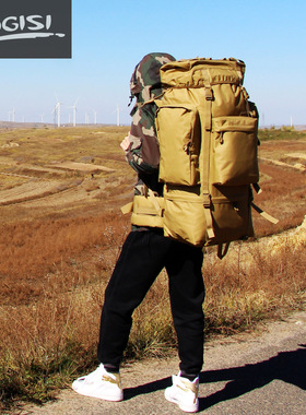 ROGISI陆杰士登山包100L大容量双肩旅行背包搬家包行军背囊BN-009