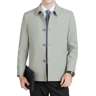 休闲新款 翻领中年9831款 纯色聚酯纤维常规夹克 春秋季 2021年男式