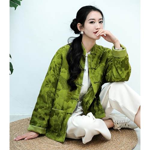 桃知窈窈国风中式棉袄