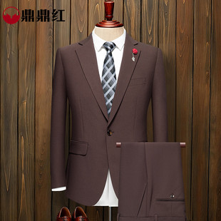 宴会商务休闲男士新郎结婚礼服伴郎团套装商务正装男套装西装套装