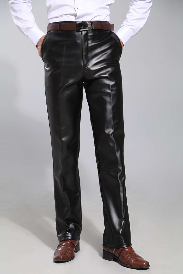 Pantalon cuir homme droit pour hiver - Ref 1481782 Image 4
