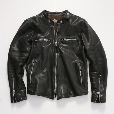 J100潮男皮夹克机车真皮皮衣