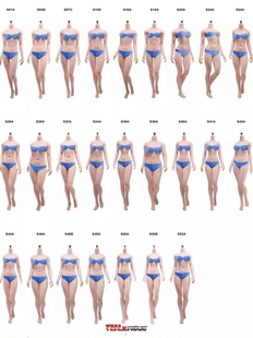 现货 TBLeague PHICEN 1/6 包胶 长腿窄肩女素体 S32A S33B