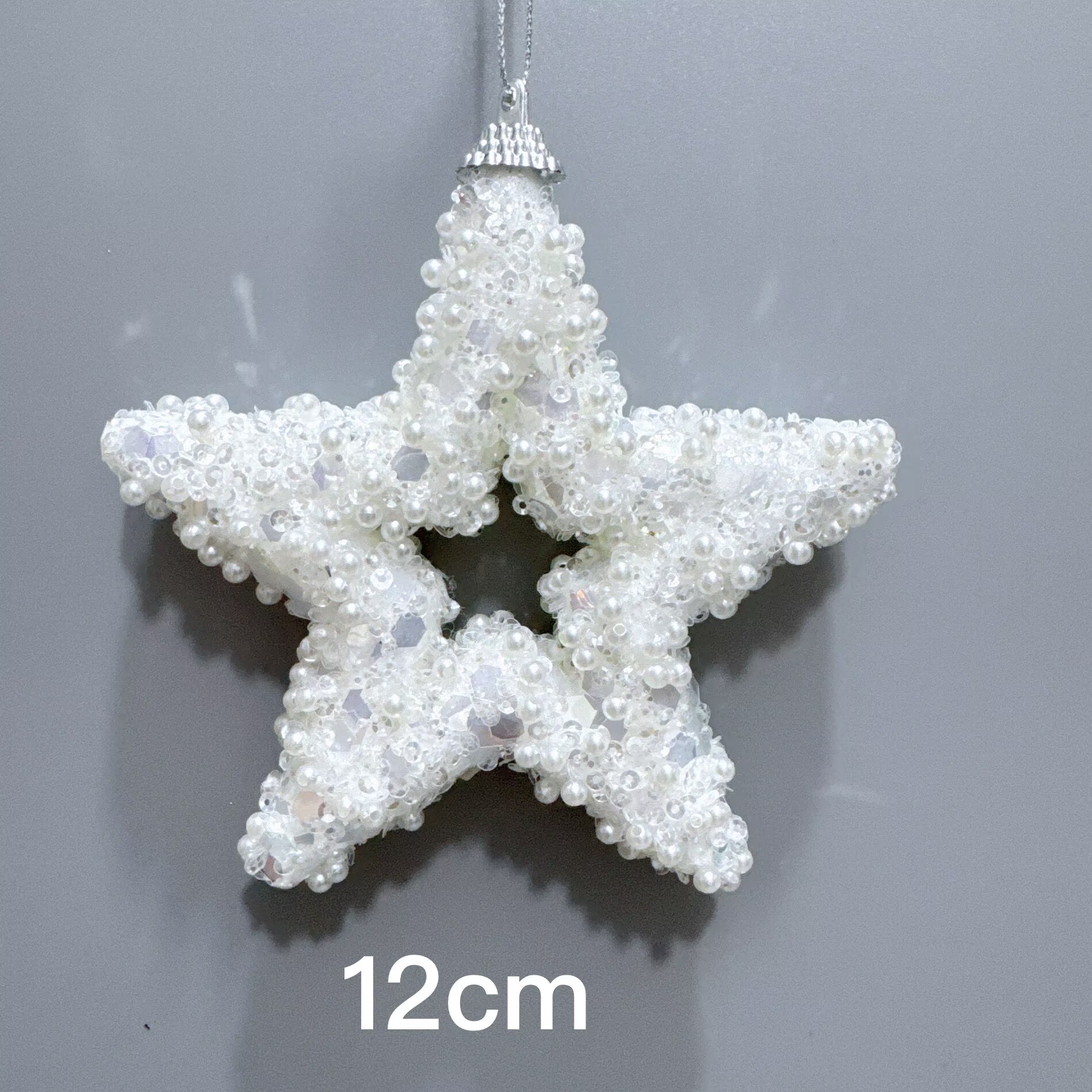 外贸出口圣诞节装饰品白色珍珠星星手套袜子圣诞球挂件圣诞树吊饰