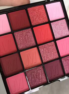 复古红色系眼影盘干枯玫瑰大红色梅子色彩妆盘舞台妆多色玩妆粉色