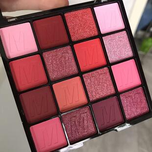 复古红色系眼影盘干枯玫瑰大红色梅子色彩妆盘舞台妆多色玩妆粉色